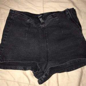 Black Jean Shorts
